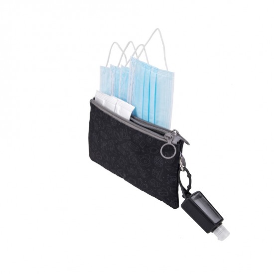 Penar Dublu Cu Fermoar Si Masca Material Textil, Zipit Face-it Creature - Negru