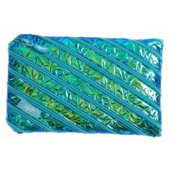Penar Cu Fermoar, Zipit Metallic Jumbo - Turcoaz