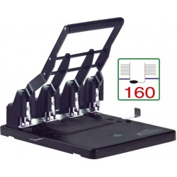 Perforator Metalic 4 Gauri, 150 Coli, Kangaro Hdp-4160 - Negru