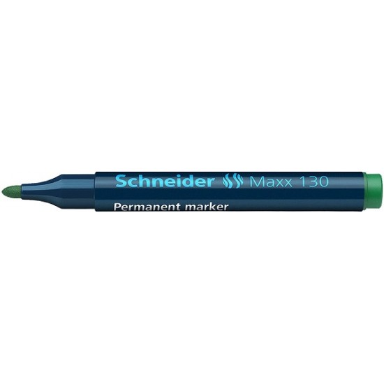 Permanent Marker Schneider Maxx 130, Varf Rotund 1-3mm - Verde
