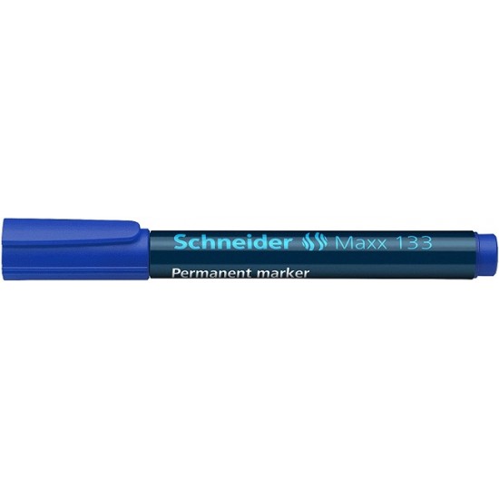 Permanent Marker Schneider Maxx 133, Varf Tesit 1+4mm - Albastru
