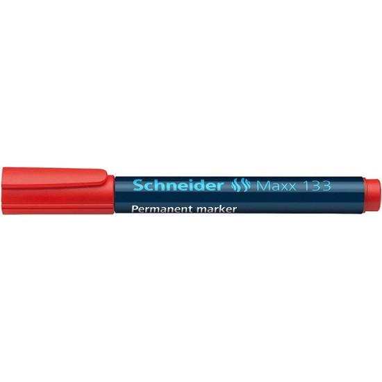 Permanent Marker Schneider Maxx 133, Varf Tesit 1+4mm - Rosu