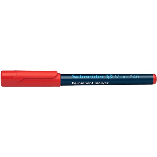 Permanent Marker Schneider Maxx 240, Varf Rotund 1-2mm - Rosu