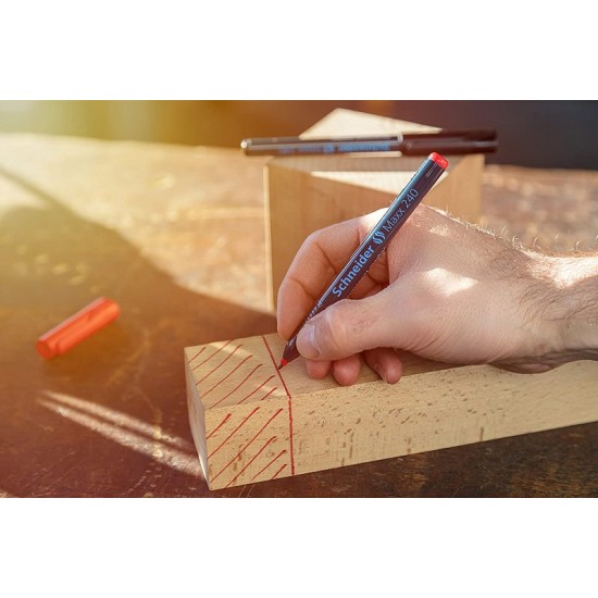 Permanent Marker Schneider Maxx 240, Varf Rotund 1-2mm - Rosu