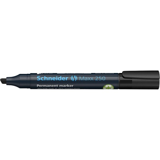 Permanent Marker Schneider Maxx 250, Varf Tesit 2+7mm - Negru