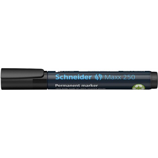 Permanent Marker Schneider Maxx 250, Varf Tesit 2+7mm - Negru