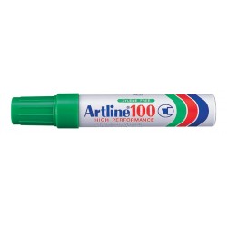 Permanent Marker Artline 100, Corp Metalic, Varf Tesit 7.5-12.0mm - Verde