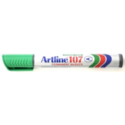 Permanent Marker Artline 107, Corp Plastic, Varf Rotund 1.5mm - Verde
