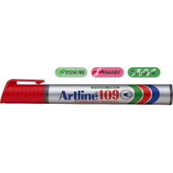 Permanent Marker Artline 109, Corp Plastic, Varf Tesit 2.0-5.0mm - Rosu