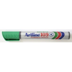 Permanent Marker Artline 109, Corp Plastic, Varf Tesit 2.0-5.0mm - Verde
