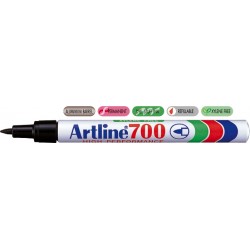 Permanent Marker Artline 700, Corp Metalic, Varf Rotund 0.7mm - Negru