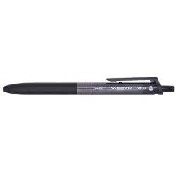 Pix Penac X-beam Xb-107, Rubber Grip, 0.7mm, Clema Plastic, Corp Negru - Scriere Neagra