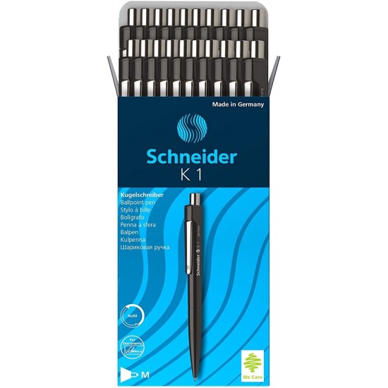 Pix Schneider K1, Clema Metalica, Corp Negru - Scriere Neagra