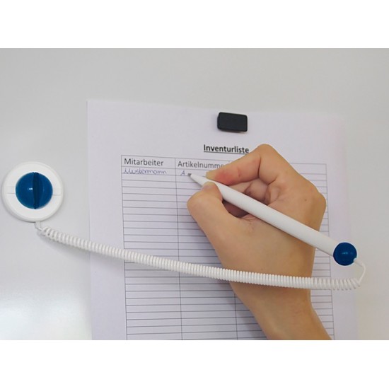 Pix Schneider Klick-fix, Suport Autoadeziv Cu Snur, Blister, Corp Alb - Scriere Albastra