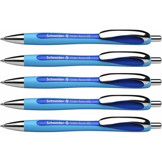 Pix Schneider Slider Rave Xb, Rubber Grip, Accesorii Metalice - Scriere Albastra
