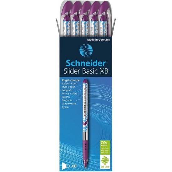 Pix Schneider Slider Basic Xb, Rubber Grip, Varf 1.4mm - Scriere Violet