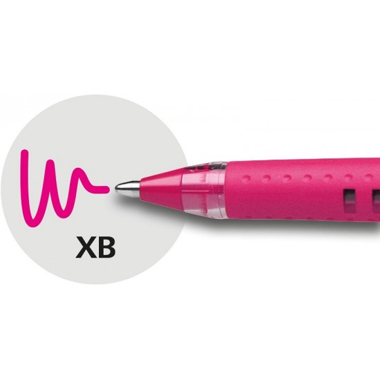 Pix Schneider Slider Basic Xb, Rubber Grip, Varf 1.4mm - Scriere Roz