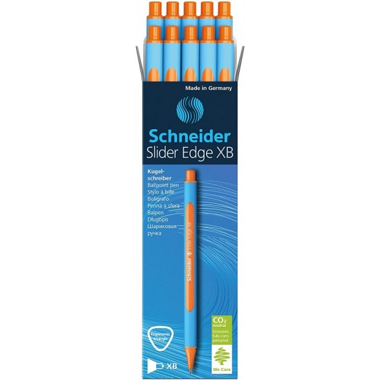 Pix Schneider Slider Edge Xb, Rubber Grip, Varf 1.4mm - Scriere Portocaliu