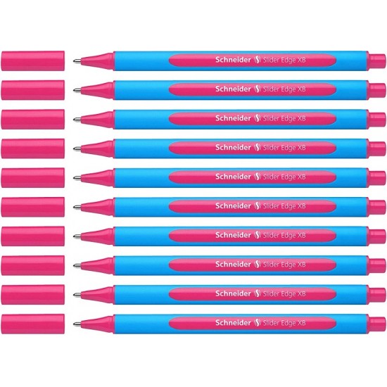 Pix Schneider Slider Edge Xb, Rubber Grip, Varf 1.4mm - Scriere Roz