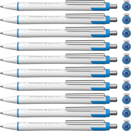 Pix Schneider Slider Xite Xb, Clema Metalica, Corp Alb, Accesorii Bleu - Scriere Albastra