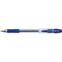 Pix Cu Gel Penac Fx-1, Rubber Grip, 0.7mm, Con Metalic, Corp Transparent - Scriere Albastra Pix Cu Gel Penac Fx-1, Rubber Grip, 0.7mm, Con Metalic, Corp Transparent - Scriere Albastra