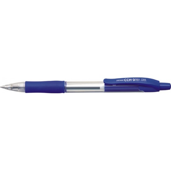 Pix Cu Gel Penac Cch-3, Rubber Grip, 0.5mm, Corp Transparent - Scriere Albastra