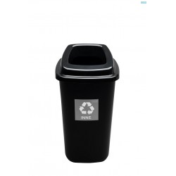 Cos Plastic Reciclare Selectiva, Capacitate 90l, Plafor Sort - Negru Cu Capac Negru - Altele