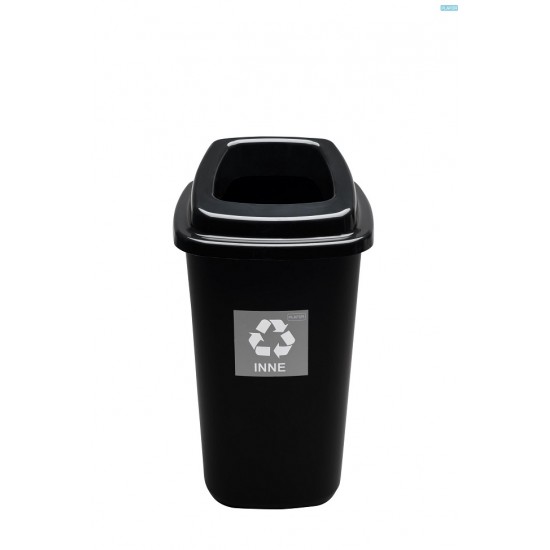 Cos Plastic Reciclare Selectiva, Capacitate 90l, Plafor Sort - Negru Cu Capac Negru - Altele