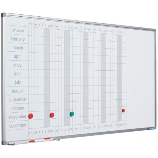 Planner Anual, 60 X 120 Cm, Profil Aluminiu Sl, Smit