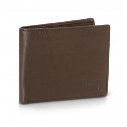 Portofel Caterpillar Onix, Din Piele, Doua Compartimente Pt. Carduri Si Unul Pt. Monede - Maro