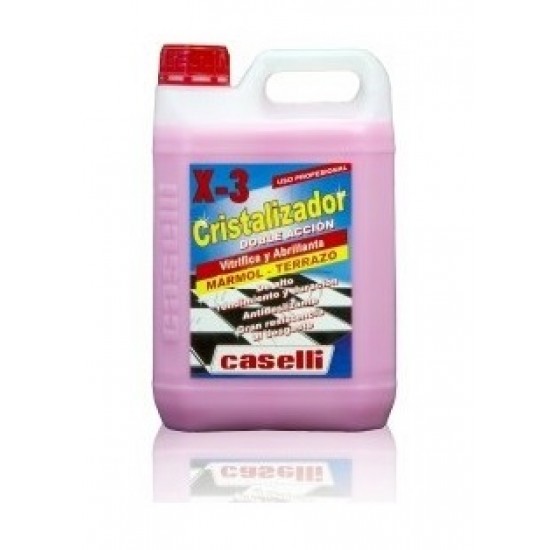 Detergent Caselli - X3, Cristalizator + Polish, Pentru Cladiri De Birouri Si Mall-uri, 6 Litri - Roz