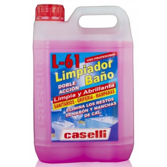 Detergent Caselli - L61, Curatare Bai, Cu Limpezire, Indeparteaza Depunerile De Orice Fel, 5 Litri