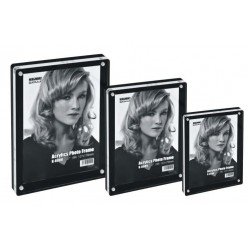 Display Acrilic Cu Magneti, Pentru Fotografii, 127 X 89mm, Kejea - Transparent/negru