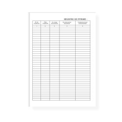Registru Intrare-iesire Corespondenta Vertical, A4, 100 Coli/carnet, Coperta Mucava