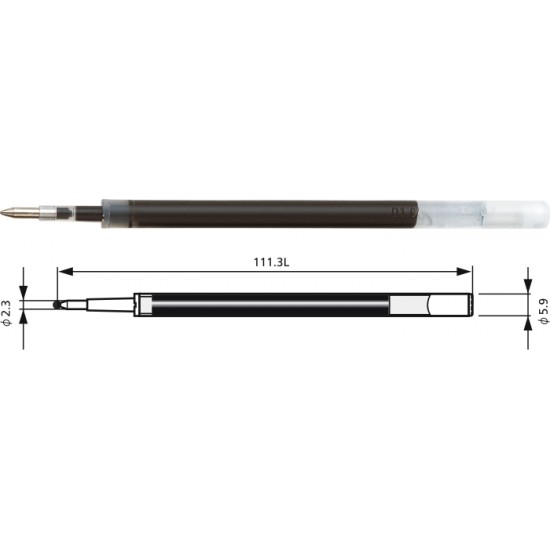 Rezerve Cu Gel Penac Gbr3, 2 Buc/set, 0.7mm, Pentru Inketti, Fx-7, Cch-3 Gel - Negru