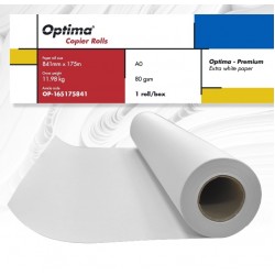 Rola Copiator A0, 80gr, 841mm X 175m, Optima - Premium Rola Copiator A0, 80gr, 841mm X 175m, Optima - Premium