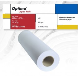 Rola Copiator A2, 80gr, 420mm X 175m, 2 Role/cutie, Optima - Premium Rola Copiator A2, 80gr, 420mm X 175m, 2 Role/cutie, Optima - Premium