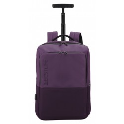 Rucsac Troller Bestlife Neoton - Mov/negru - Laptop 16 Inch, Charge Pentru Usb Si Typec Conectori