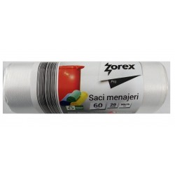 Saci Menaj 60l, 20buc/rola, Zorex - Transparenti Saci Menaj 60l, 20buc/rola, Zorex - Transparenti