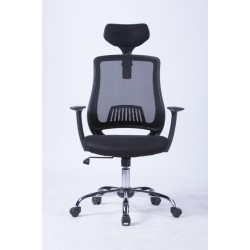 Scaun De Birou, Brate Plastic, Rotile, Mesh Textil, Cu Tetiera, Office Products Itaka - Negru Scaun De Birou, Brate Plastic, Rotile, Mesh Textil, Cu Tetiera, Office Products Itaka - Negru