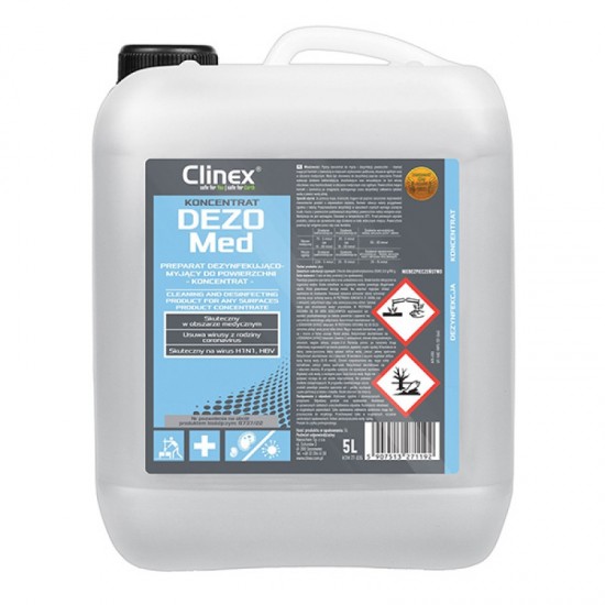 Clinex Dezomed, 5 Litri, Detergent Concentrat, Dezinfectant Pentru Suprafete Diverse