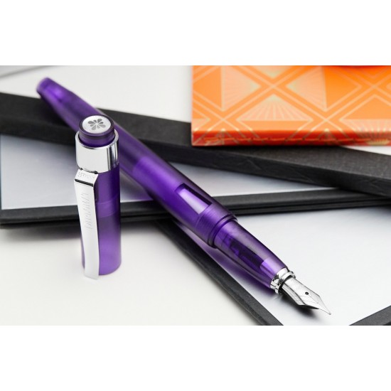 Stilou Diplomat Magnum, Cu Penita B, Din Otel Inoxidabil - Demo Purple