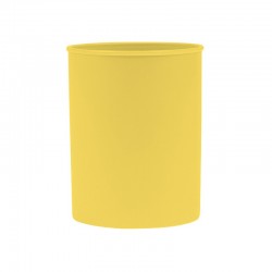 Suport Plastic, Cilindric, Pentru Instrumente De Scris, D78mm, H-10cm, Donau Life - Galben Pastel