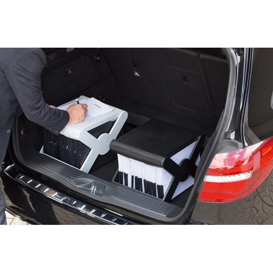 Suport Plastic Pentru 35 Dosare Suspendabile, Han X-cross - Negru