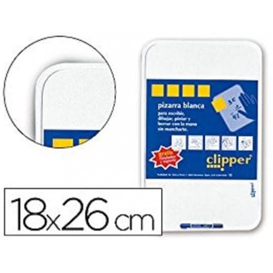 Tablita Pentru Scris 25.5 X 18 Cm + Marker, Clipper - Alba