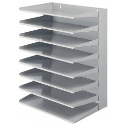 Tavite Metalice Sortare Corespondenta, 8 Tavite, Vepa Bins - Gri