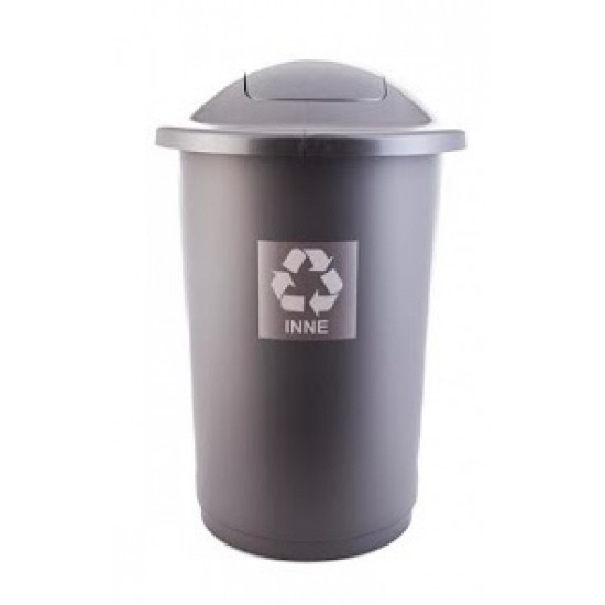 Cos Plastic Reciclare Selectiva, Capacitate 50l, Plafor Top - Argintiu Cu Capac Argintiu - Altele
