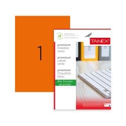 Etichete Color Autoadezive, 1/a4, 210 X 297mm, 25 Coli/top, Tanex - Orange Fluorescent Etichete Color Autoadezive, 1/a4, 210 X 297mm, 25 Coli/top, Tanex - Orange Fluorescent