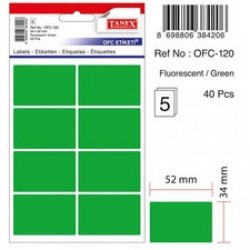 Etichete Color Autoadezive, 8/a4, 99.1 X 67.7mm, 25 Coli/top, Tanex - Verde Fluorescent Etichete Color Autoadezive, 8/a4, 99.1 X 67.7mm, 25 Coli/top, Tanex - Verde Fluorescent