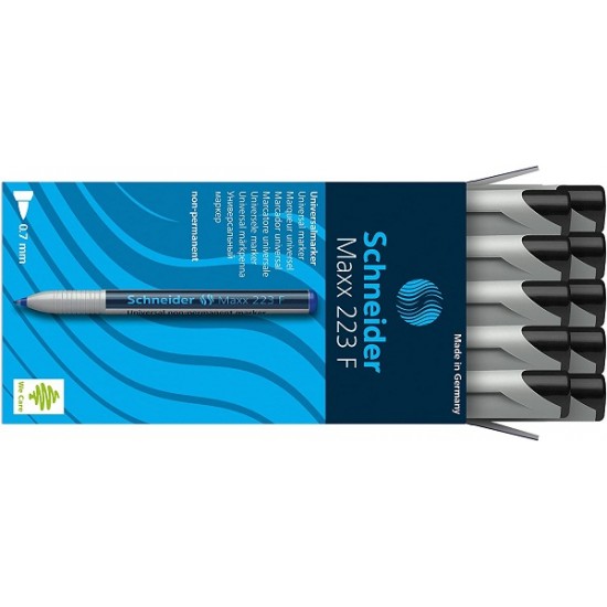 Universal Non-permanent Marker Schneider Maxx 223 F, Varf 0.7mm - Negru